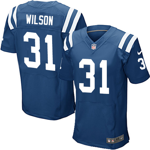 Nike Colts #31 Quincy Wilson Royal Blue Team Color Men's Stitched NFL Elite Jersey - Click Image to Close